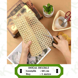 Klasik Delikli Doğal Bambu Hasır 60 Cm