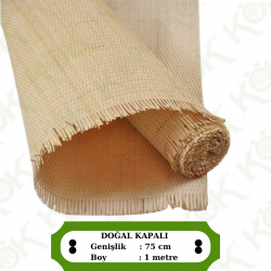 Oval Kapalı Örgü Hasır Esmer 3*3 Mm - 75 Cm