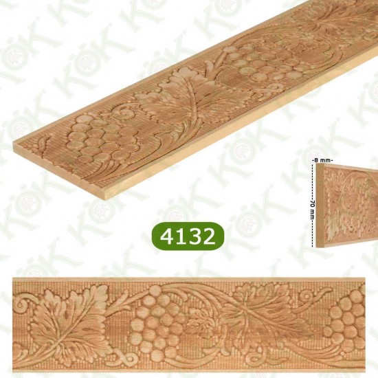 4132 Ayous Büyük Üzüm Desen İnce Aplik