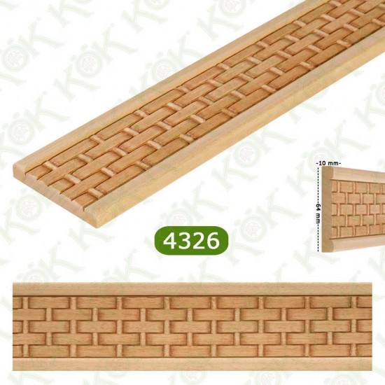 4326 Ayous İnce Hasır Desen Orta Aplik