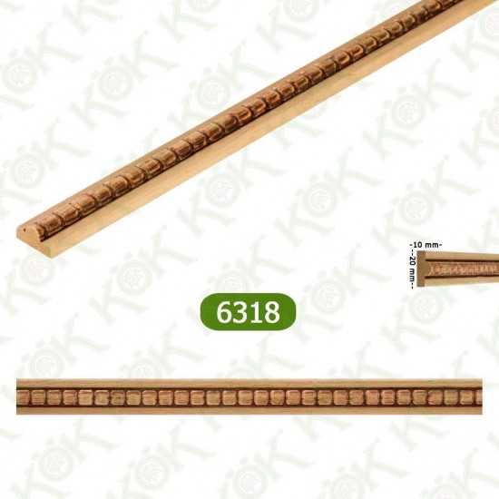 6318 Ayous Boncuk Desen Kavisli Çıta