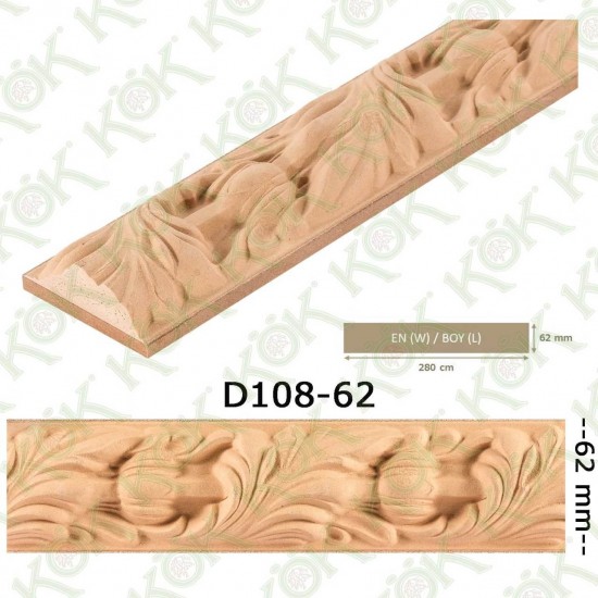D 108 Mdf Üzeri Macun İşlemeli Çıta