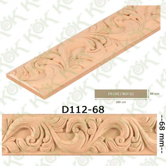 D 112 Mdf Üzeri Macun İşlemeli Çıta