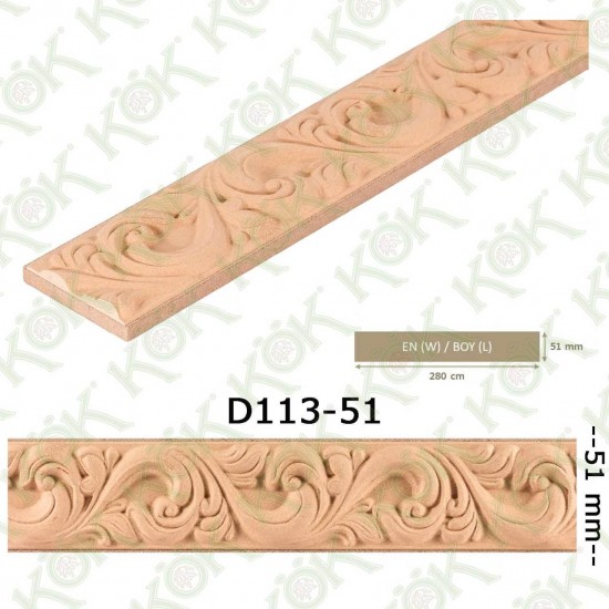 D 113 Mdf Üzeri Macun İşlemeli Çıta