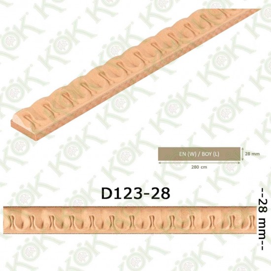 D 123 Mdf Üzeri Macun İşlemeli Çıta