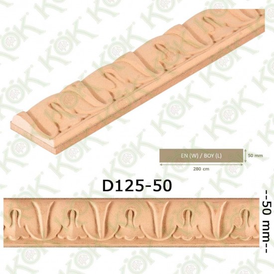 D 125 Mdf Üzeri Macun İşlemeli Çıta