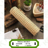 Klasik Delikli Doğal Bambu Hasır 45 Cm