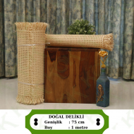 Klasik Delikli Doğal Bambu Hasır 75 Cm