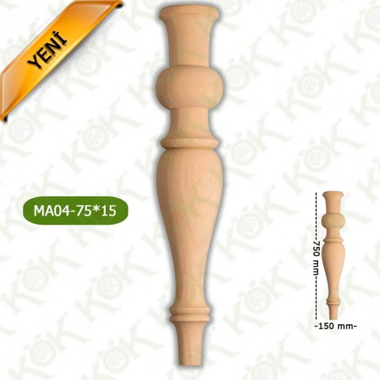 MA04-75-15 Ahşap Torna Masa Ayağı