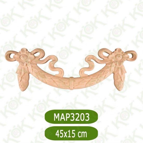 MAP-3203-45*15*1,2 Ahşap Oyma Aplik