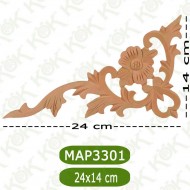 MAP-3301-24*14*1 Ahşap Oyma Aplik