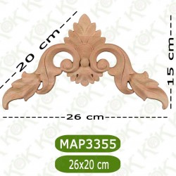 MAP-3355-20*20*1,2 Ahşap Oyma Aplik