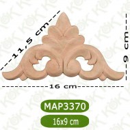MAP-3370-16*9*1 Ahşap Oyma Aplik