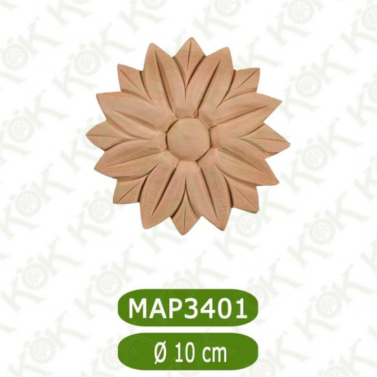 MAP-3401-10*10*1,2 Ahşap Oyma Aplik