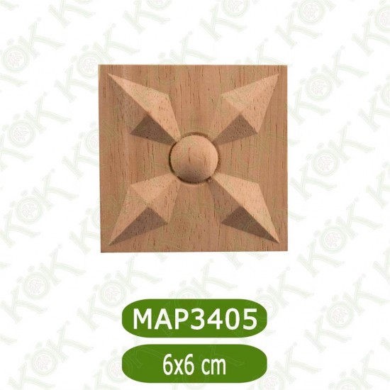 MAP-3405-6*6*1,2 Ahşap Oyma Aplik