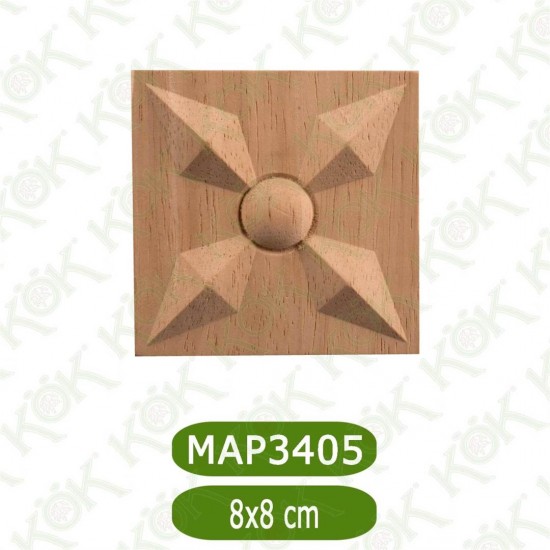 MAP-3405-8*8*1,2 Ahşap Oyma Aplik