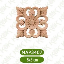 MAP-3407-8*8*1 Ahşap Oyma Aplik