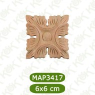 MAP-3417-6*6*0,8 Ahşap Oyma Aplik