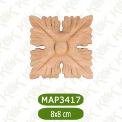 MAP-3417-8*8*1 Ahşap Oyma Aplik
