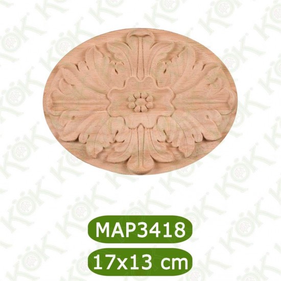 MAP-3418-17*13*1,2 Ahşap Oyma Aplik