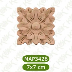 MAP-3426-7*7*1 Ahşap Oyma Aplik