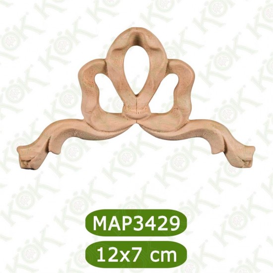 MAP-3429-12*7*0,8 Ahşap Oyma Aplik