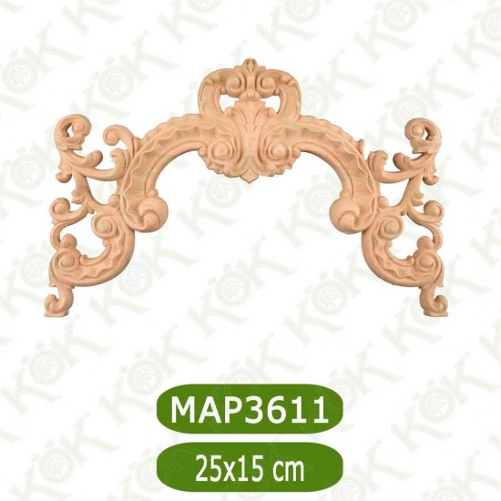 MAP-3611-25*15*1,2 Ahşap Oyma Aplik