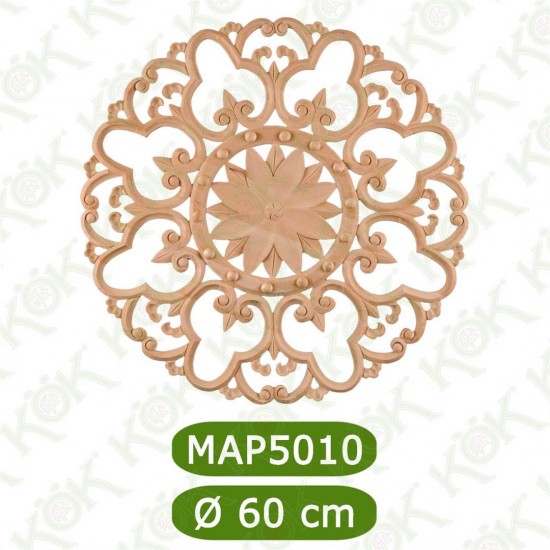 MAP-5010-60*60*1,7 Ahşap Tavan Göbeği