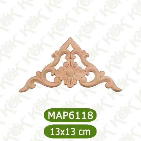 MAP-6118 13*13*1 Ahşap Oyma Aplik