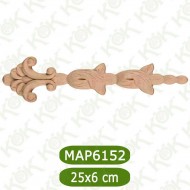 MAP-6152-25*6*0,8 Ahşap Oyma Aplik
