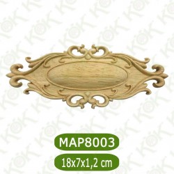 MAP-8003-18*7*1,5 Ahşap Oyma Aplik