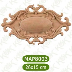 MAP-8003-26*15*2,2 Ahşap Oyma Aplik