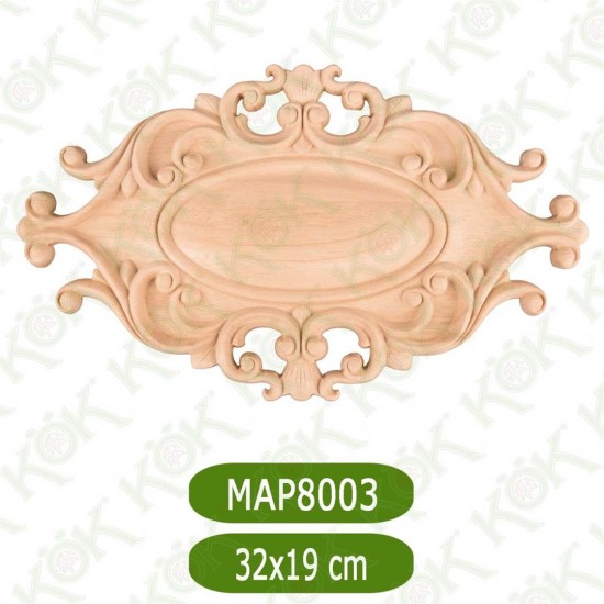 MAP-8003-32*19*2,2 Ahşap Oyma Aplik