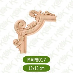 MAP-8017-13*13*1,2 Ahşap Oyma Aplik