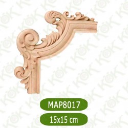 MAP-8017-15*15*1,4 Ahşap Oyma Aplik