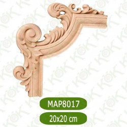 MAP-8017-20*20*1,7 Ahşap Oyma Aplik