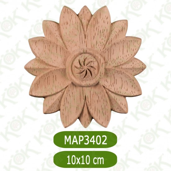 MAP-3402-10*10*1,2 Ahşap Oyma Aplik