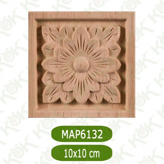 MAP-6132-10*10*1 Ahşap Oyma Aplik