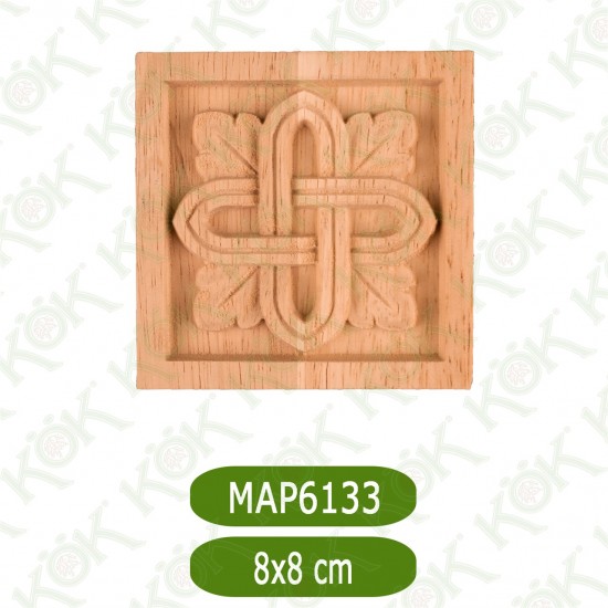 MAP-6133-8*8*1,2 Ahşap Oyma Aplik