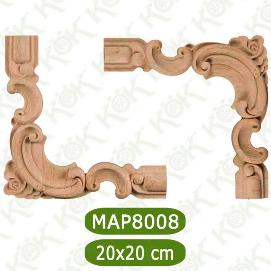 MAP8008-20*20*1,5 Ahşap Oyma Aplik