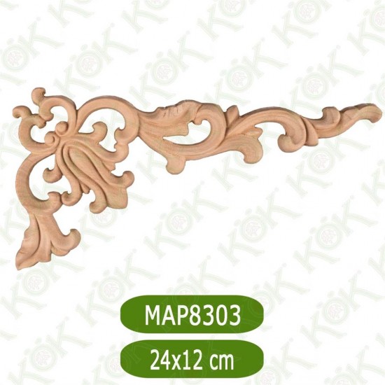 MAP8303-24*12*0,8 Ahşap Oyma Aplik