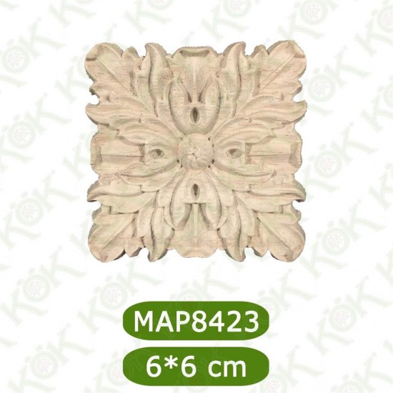 MAP8423 6*6 Ahşap Oyma Aplik