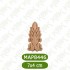 MAP8446-7*4*1 Ahşap Oyma Aplik