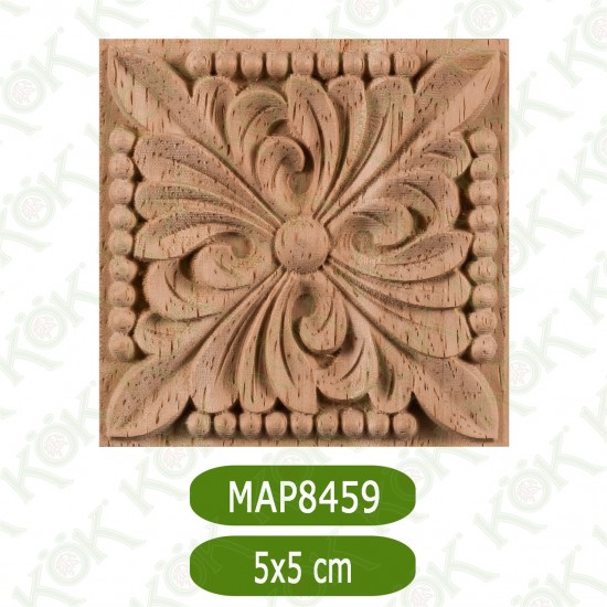 MAP8459-5*5*1 Ahşap Oyma Aplik