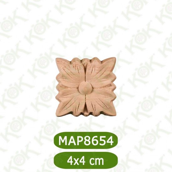 MAP8654-4*4*0,8 Ahşap Oyma Aplik
