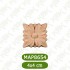 MAP8654-4*4*0,8 Ahşap Oyma Aplik