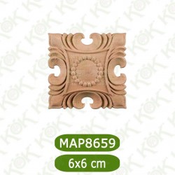 MAP8659-6*6*1 Ahşap Oyma Aplik