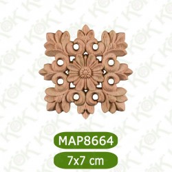 MAP8664-7*7*1 Ahşap Oyma Aplik