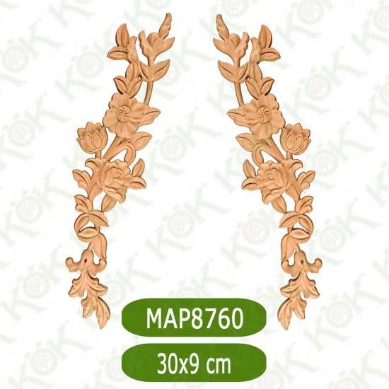 MAP8760-30*9*1,2 Ahşap Oyma Aplik