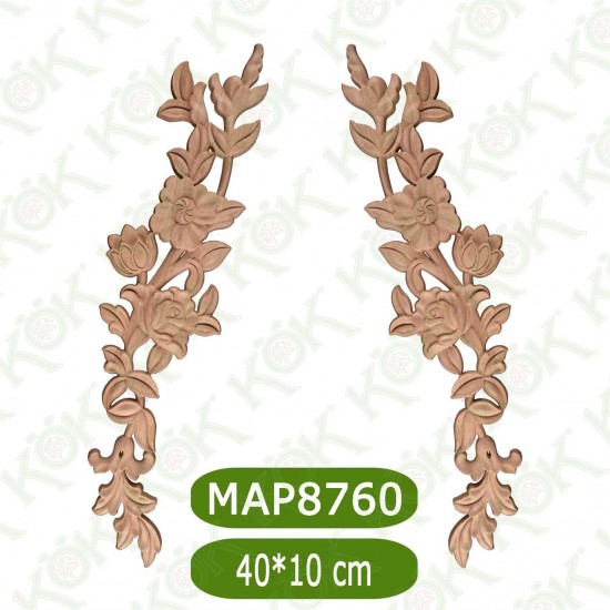 MAP8760-40*10*1,4 Ahşap Oyma Aplik